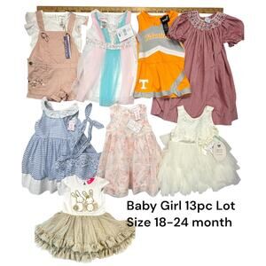 Baby Girls 13pc Lot Size 18-24 month Dress Bloomers Romper Costume Mixed Brands